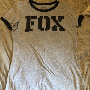 Fox Racing Womens Small Gray with Black T-Shirt